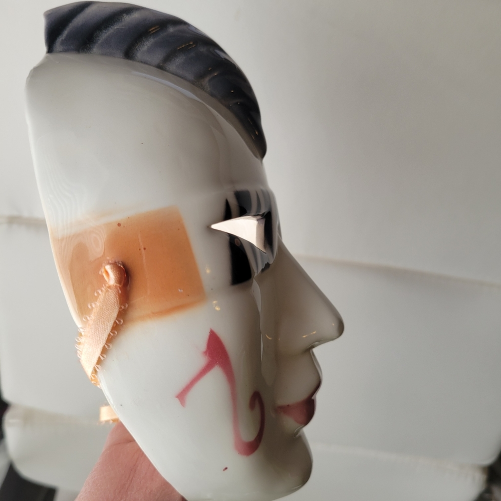 Ceramic Mask ~ Punk Rock ~ Mardi Gras ~ 1980s? ~ Studio 54 Glam! Fun! - Picture 14 of 16